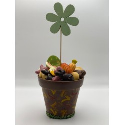Pot de fleur en choclat au lait