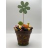 Pot de fleur en choclat au lait