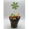 Pot de fleur en choclat noir