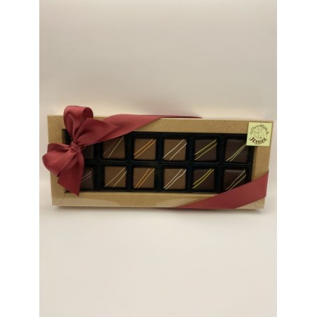 Boîte de dégustation de chocolats à l'alcool - 12 pièces