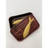 Boîte de sardines en chocolat noir