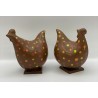 Poule à pois en chocolat au lait