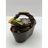 Panier en chocolat noir